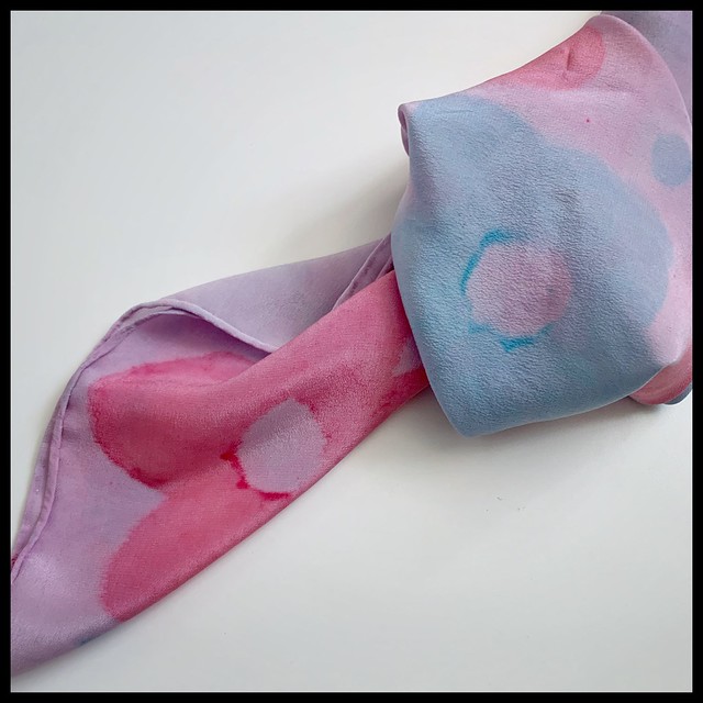Floral Dyed Silk Scarf