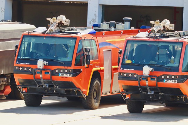 ARFF, camiones de bomberos de la base aerea de Beja, Portugal.
