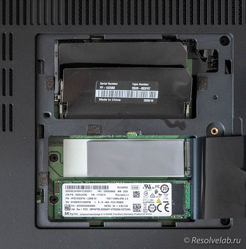 ThinkPad T15g slots for SSD and RAM