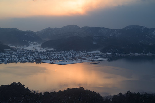 京丹後市 京都府 japan kyoto 丹後 海 seashore 雪 snow 夕景 sunset