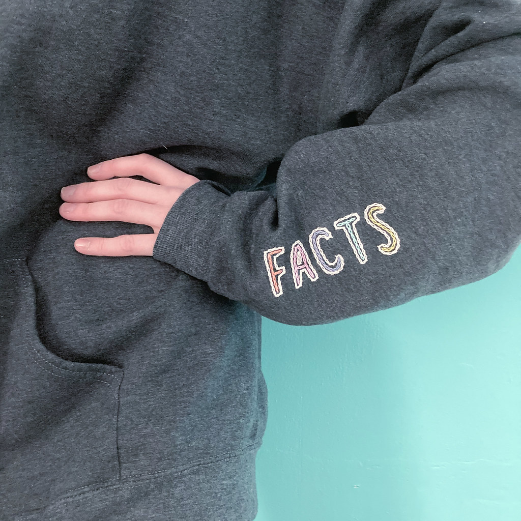 Hand Embroidered Facts Sweatshirt