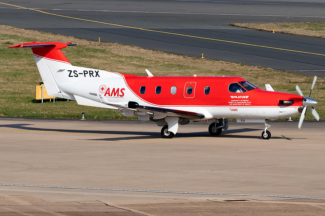 ZS-PTX Air Mercy Service Pilatus PC-12 Birmingham Airport