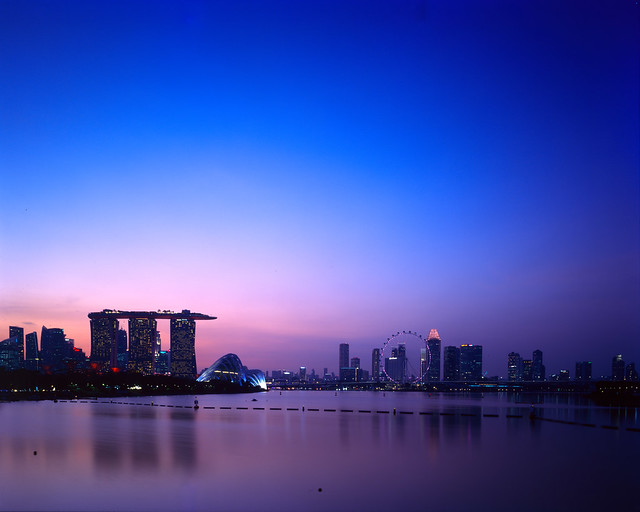 Skylines in blue hour