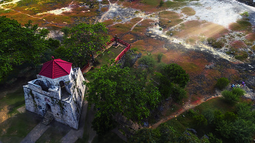 outdoors architecture builtstructure aerial view drone watchtower maribojoc bohol lemuelmontejoartworks mvisuals puntacruz