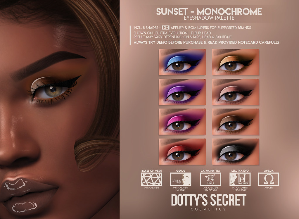 Dotty's Secret - Sunset - Monochrome @Skin Fair 2021