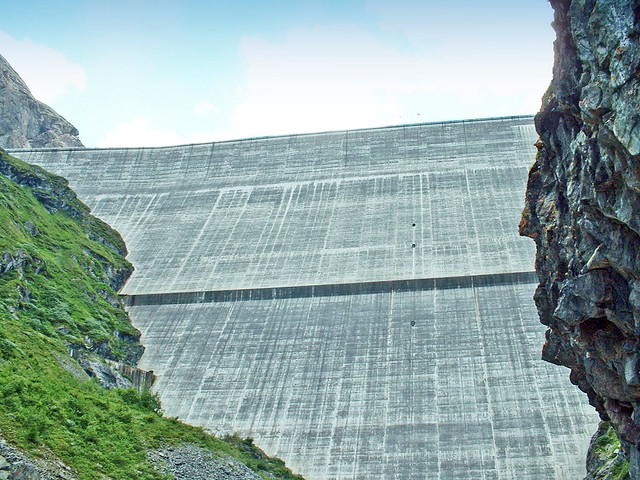 Suisse, les 300m du Barrage Hydroélectrique de la grande Dixence