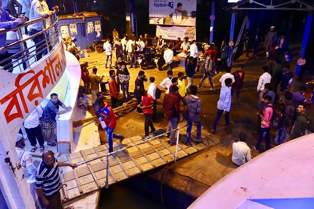 Barisal Port, night ferry before departing to Dhaka