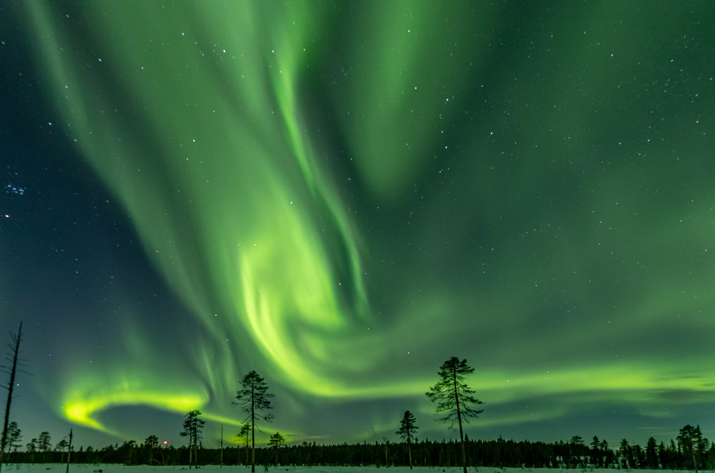 Aurora borealis in Northern Sweeden