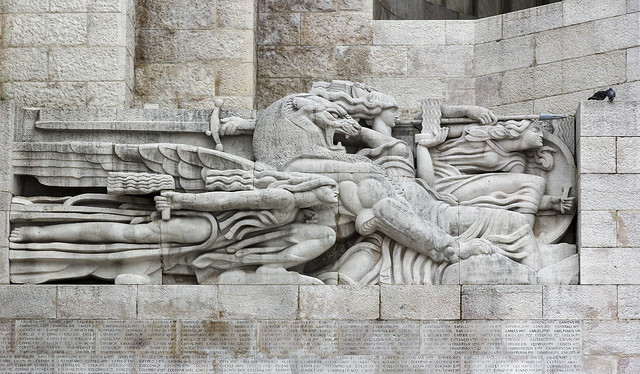 Details of the Monument aux Morts de Rauba-Capeù, Place Guynemer, Nice, Côte d'Azur, France