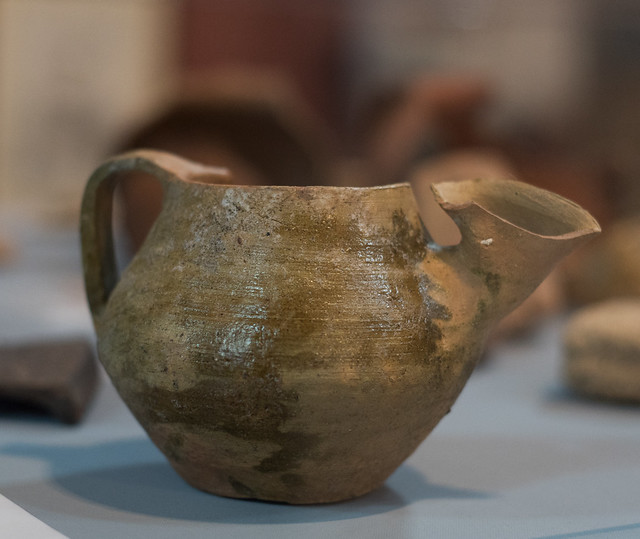 Medieval sparse-glazed jug (brocca) from Tusculum