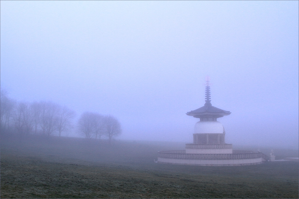 Peace Pagoda in the Mist - Explored