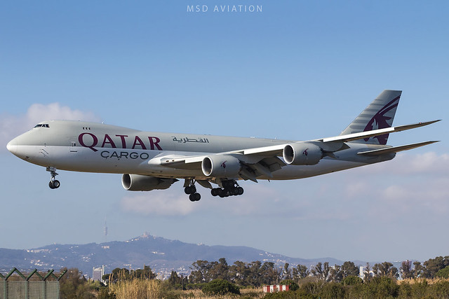 Boeing 747-8F A7-BGB Qatar Cargo @ LEBL/BCN