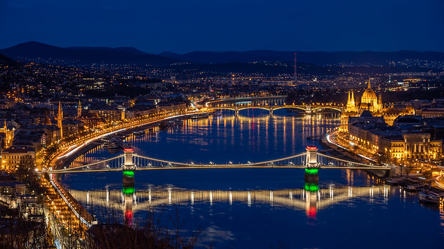 Budapest blue hour