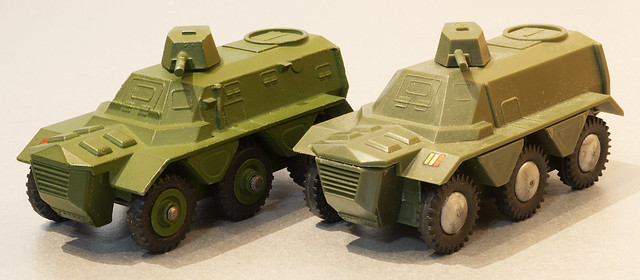 Dinky Toys and Politoys Saracen Armoured Personnel Carriers