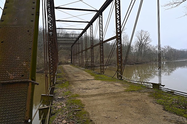 Abandoned Bridge at Higginsport, Ohio