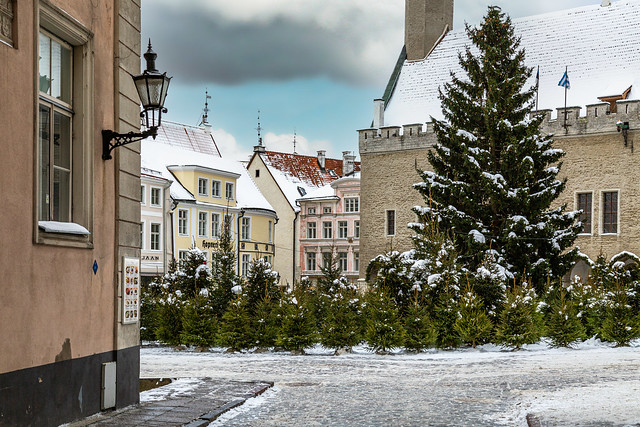 Tallinn City,Medieval Town in Winter