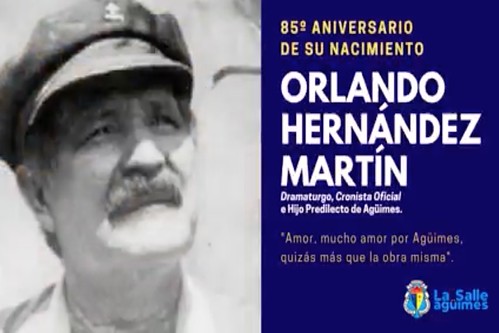 Cartel del 85 aniversario del nacimiento de Orlando Hernández