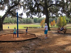 Playing Tetherball In Magnolia Park