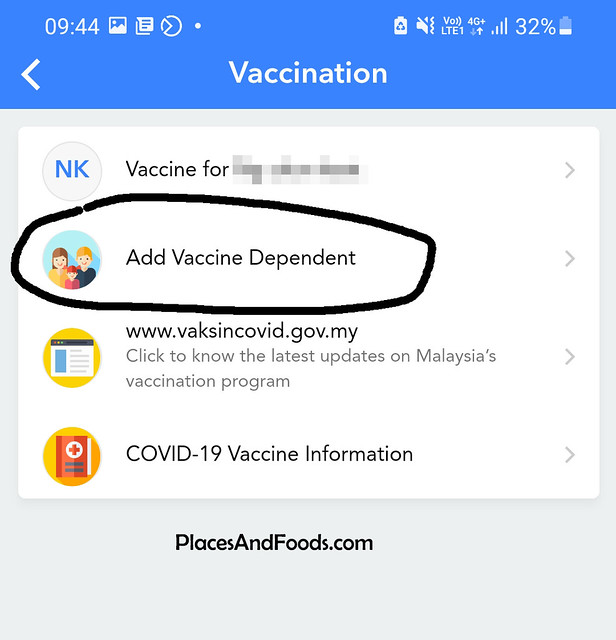 mysejahtera app add dependent covid vaccination