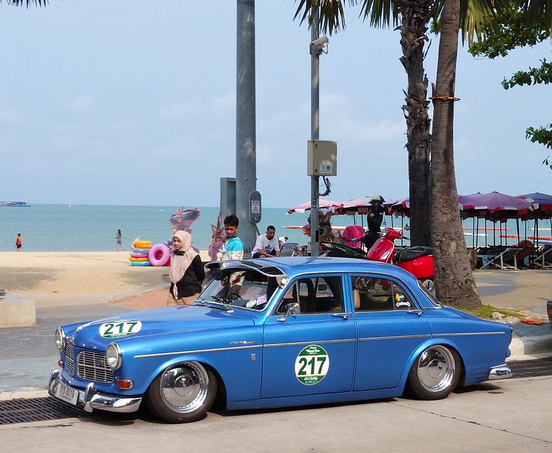 Old cars Pattaya Beach