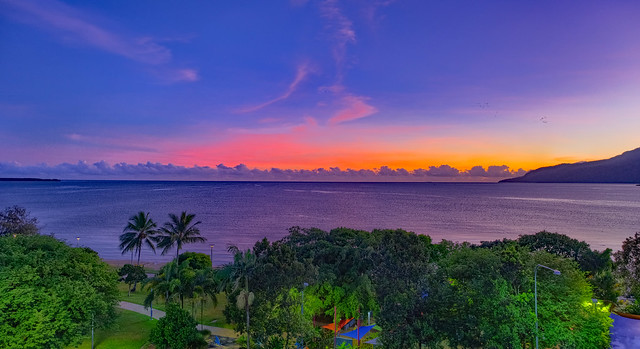 Dawn comes to Trinity Bay, Cairns, Far North Queensland, Australia
