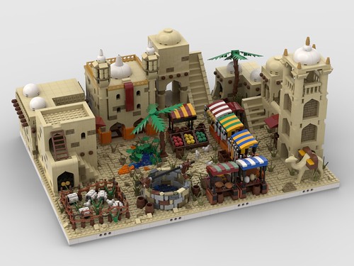 Lego Desert Village | build from 12 different mocs