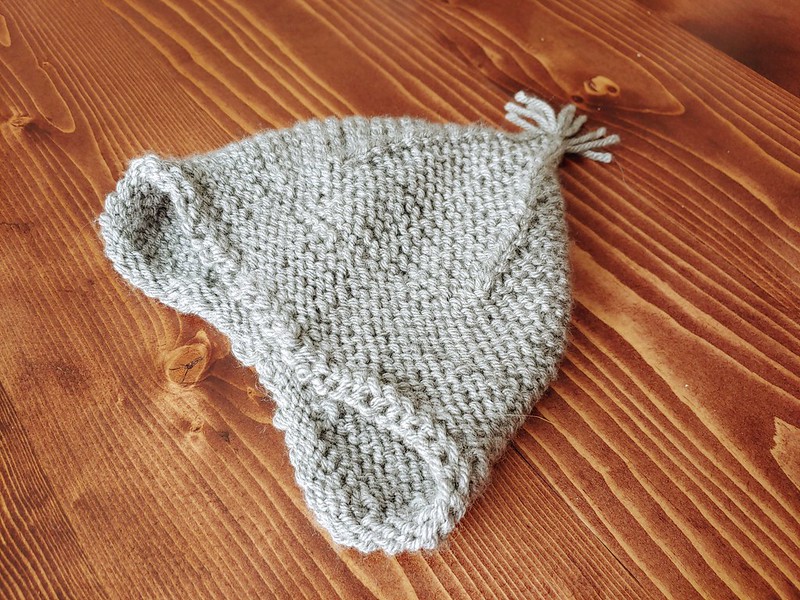 Knitted Baby Ear Flap Hat
