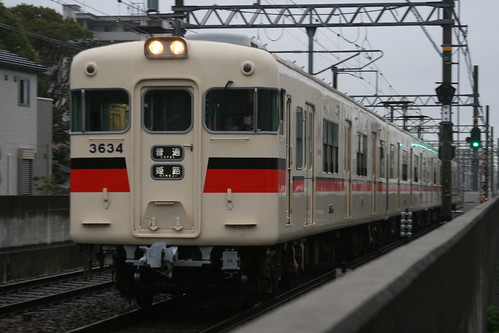 Sanyo Electric Railway 3000 series (3rd ver) near Himeji.Sta, Himeji, Hyogo, Japan /March 21, 2021
