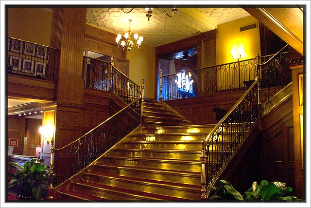 Chicago Illinois - The Auditorium - Main Staircase from the Lobby - Historic  - Case Iron