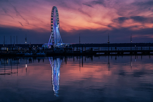Sunset to Blue Ferris Wheel
