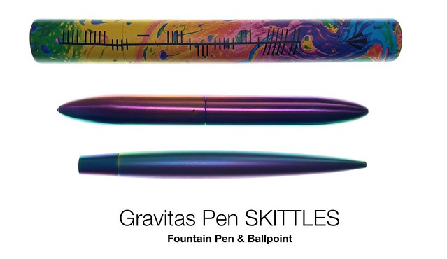 First Impressions of the Gravitas Pen SKITTLES Fountain Pen & Ballpoint