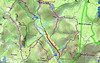 Carte IGN de la basse vallée du Cavu avec les traces des travaux de l'operata du 20/03/2021 (marches + entretien PR3)