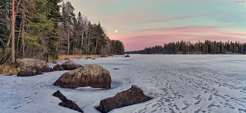 panasoniclumixdmcgm1 landscape evening winter ice lake moon maisema talvi ilta jää kuu järvi höytämönjärvi lempäälä finland