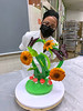 UH Maui College culinary student Amberlin Lee with her sugar work.
