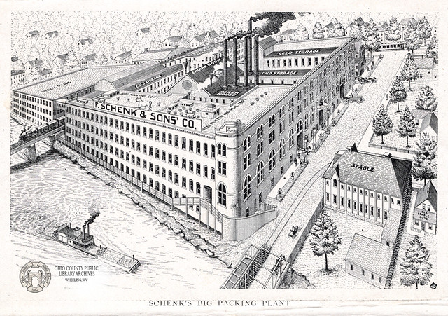 Souvenir Views of Wheeling: Schenk's Big Packing Plant