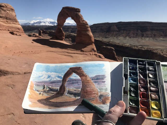 Sketching Delicate Arch