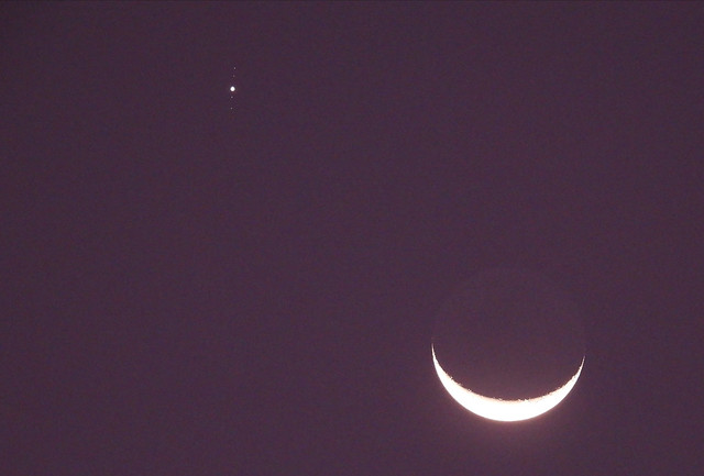 Jupiter Crescent Moon Conjunction 3 - Feb 20, 2020