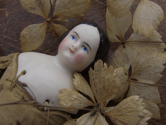 FERN antique china doll 1850