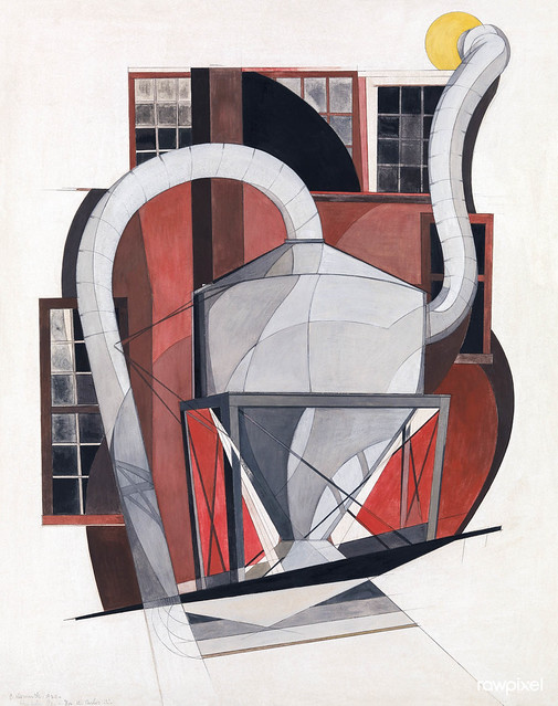 Machinery (1920) painting in high resolution by Charles Demuth. Original from The MET Museum. Digitally enhanced by rawpixel.