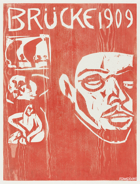 Cover of the Fourth Yearbook of the Artist Group the Brucke (1909) print in high resolution by Ernst Ludwig Kirchner. Original from The National Gallery of Art. Digitally enhanced by rawpixel.