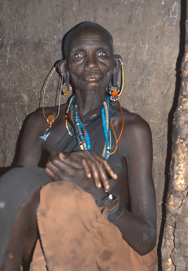 Old Maasai lady.
