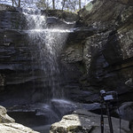 Setting up the camera Burden Falls is within Shawnee National Forest in Southern Illinois.  This is a great quick stop as it is located right off a parking area with little to no hiking required depending on where you’d like to view it from.  Located within the Garden of the Gods Recreation Area, the waterfall is a half hour drive East of where route 24 meets route 57, just south of Marion, Illinois.