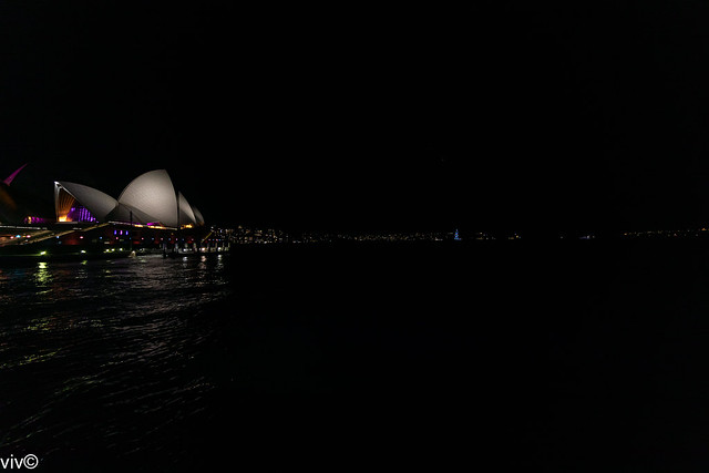 Striking lights on Sydney Opera house at VIVID - Festival of Lights, Sydney, New South Wales, Australia (May/June 2019)