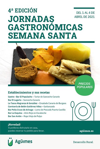 Cartel de las 4ª Jornadas Gastronómicas de Semana Santa de Agüimes