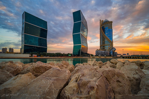zhunesh sunset city reflection towers qatar doha lusailcity lusail cityscape laowa9mmf28 laowa