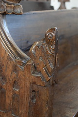bench end: bird (15th century)