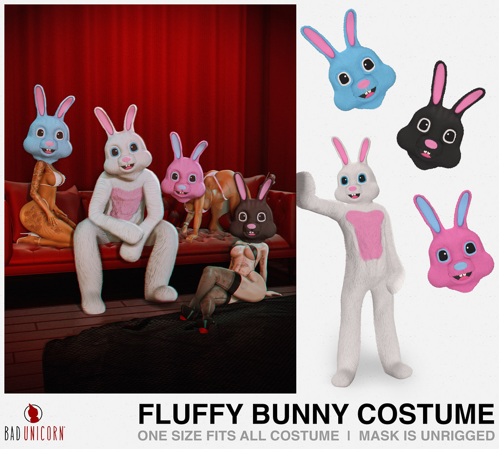 NEW! Fluffy Bunny Costume @ Cravone Shop & Hop