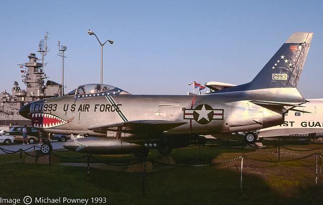 51-2993 - 1951 fiscal North American F-86D Sabre, displayed at the USS Alabama Battleship Memorial Park