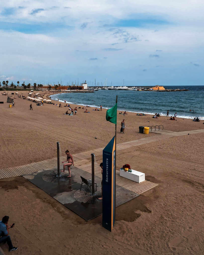 Barcelona Beach (Port Olympic) (Kodak Elite Chrome 200)  (Panasonic Lumix LX100 Compact)