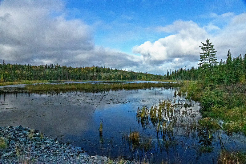 Small lake near Yellowknife Northwest Territories Canada